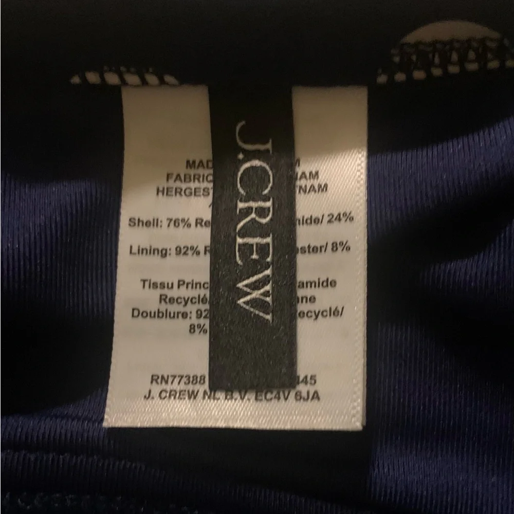 J. Crew Navy and Cream Polka Dot Women’s  Swimsuit One Piece. NWOT